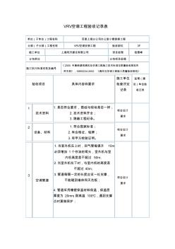 VRV空調(diào)工程驗收記錄表3F