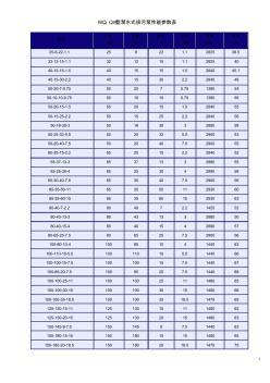 WQ潜水泵技术参数表