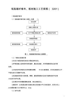 X粘貼碳纖維布、板材施工工藝規(guī)程