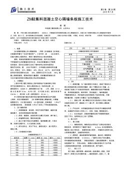 ZM轻集料混凝土空心隔墙条板施工技术