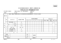 ZP054桥梁总体分项工程质量检验评定表