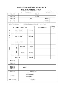 [聲屏障基礎]樁孔檢驗批質(zhì)量驗收記錄表