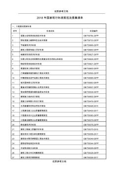 [实用参考]2018年上半年国家现行标准规范及图集清单