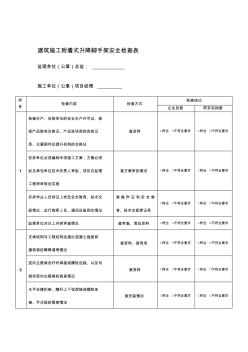 [教學(xué)]建筑施工附著式升降腳手架安全檢查表