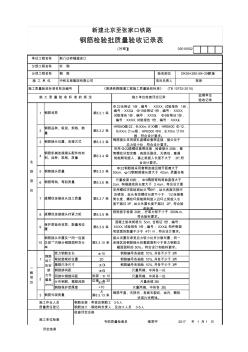 [衬砌]钢筋检验批质量验收记录表