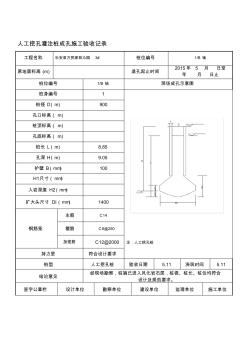 [計劃]3人工挖孔灌注樁成孔施工驗收記錄精品 (2)