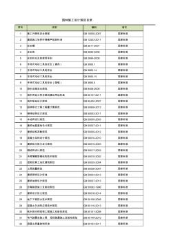 《园林施工设计规范目录-2016年适用》