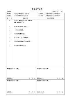 《圖紙會審記錄》1#水表格