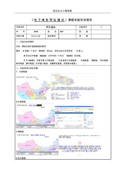 《电子商务网站建设》课程实验实训报告