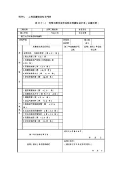 《通風與空調工程施工品質驗收標準》(GB50243-2016)驗收表格