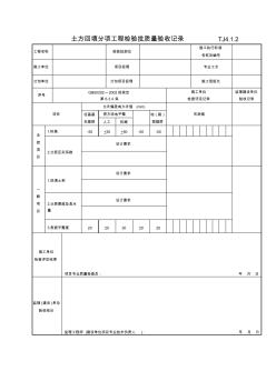 【2019年整理】045土方回填分项工程检验批质量验收记录Tj4-1-02