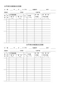 【2019年整理】5水平角方向觀測(cè)法記錄表