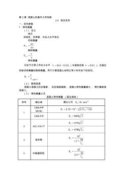 【2019年整理】混凝土结构原理24-26混凝土的变形