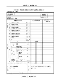 【AAA】室内热水供应辅助设备安装工程检验批质量验收记录