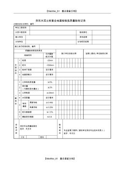 【AAA】夯實(shí)水泥土樁復(fù)合地基檢驗(yàn)批質(zhì)量驗(yàn)收記錄