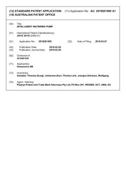 【AU2019201585A1】智能配水泵【專利】