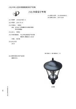 【CN305480809S】庭院灯灯头【专利】