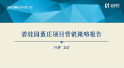 【PPT课件】郑州碧桂园董庄项目营销策略方案