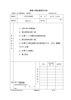 【免費下載】2#衛(wèi)生間防水隱蔽工程檢查驗收記錄