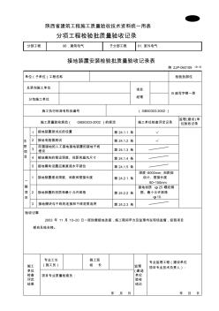 【免费下载】A6024接地装置安装检验批质量验收记录表