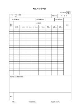 【工程常用表格】基釬探記錄表