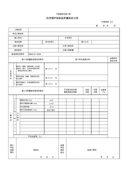 【工程常用表格】抗浮錨桿檢驗批質(zhì)量驗收記錄