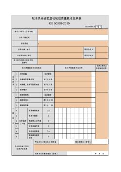 【工程常用表格】木类地板面层检验批质量验收记录表