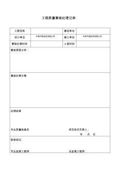 【工程文档】工程质量事故处理记录 (2)