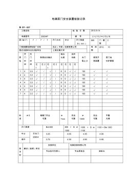 【工程文档】电梯层门安全装置检验记录