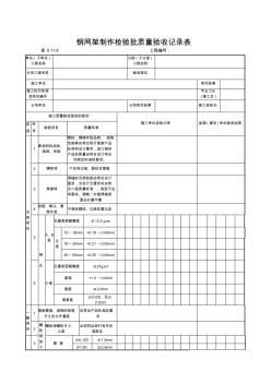 【工程文檔】鋼網(wǎng)架制作檢驗批質(zhì)量驗收記錄表