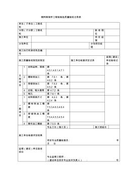 【工程文档】钢网架制作工程检验批质量验收记录表