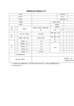 【工程文档】隔离栅检验批质量检验记录