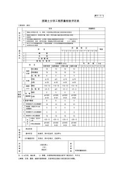 【工程表格模板】凝土分项工程质量检验评定表 (2)