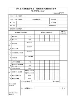 【工程表格模板】实水泥土桩复合地基工程检验批质量验收记录表(2)