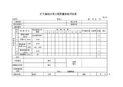 【工程表格模板】扩大基础分项工程质量检验评定表