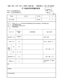 【工程表格模板】扩大基础现场质量检验表检表(3)