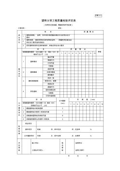 【工程表格模板】望砖分项工程质量检验评定表