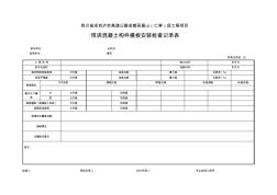 【工程表格模板】现浇混凝土构件模板安装检查记录表