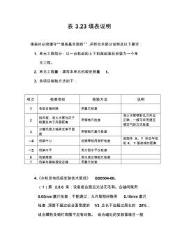 【工程表格模板】立式水轮发电机上下机架组装及安装单元工程质量评定表填表说明