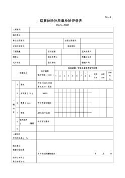 【工程表格模板】路肩施工检验批质量检验记录