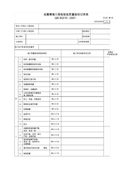 【工程表格模板】金属幕墙工程检验批质量验收记录表