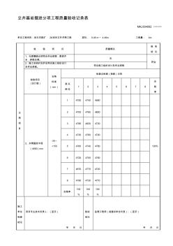 【立井冲积层掘进分项工程质量验收记录表】收集资料