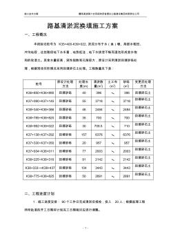 【超值收藏】路基清淤泥施工方案