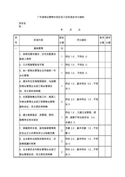 〔优质文档〕广东省物业管理示范住宅小区评分细则
