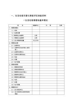 一、生活垃圾无害化等级评定准备资料