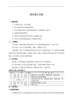 一标施工SBS4mm热熔施工方案1