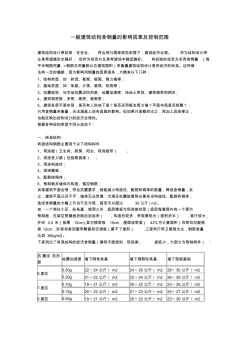 一般建筑结构含钢量的影响因素及控制范围