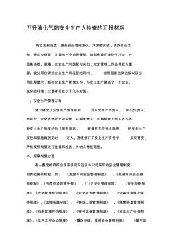 萬升液化氣安全生產工作總結