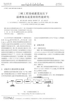 三峡工程基础灌浆高压下湿磨细水泥浆材的性能研究