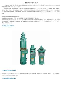 三相油浸式潜水电泵